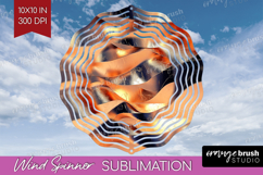 Rose Gold Wind Spinner Sublimation PNG - Metallic Rose Product Image 1