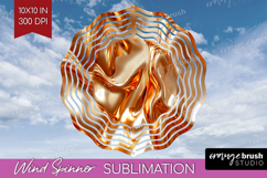 Rose Gold Wind Spinner Sublimation PNG - Metallic Rose Product Image 1