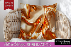 Rose Gold Pillow Sublimation - Metallic Rose Pillow Cover Product Image 1