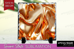 Rose Gold Slate PNG - Metallic Rose Square Slate Product Image 1