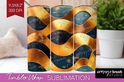 Rose Gold Tumbler Wrap - Metallic Rose Tumbler PNG Product Image 1