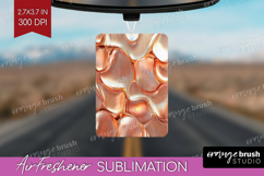 Rose Gold Air Freshener PNG - Metallic Rose PNG Sublimation Product Image 1