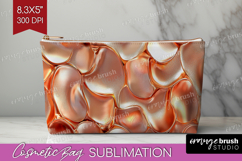 Rose Gold Cosmetic Bag - Metallic Rose Makeup Bag PNG Product Image 1