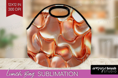 Rose Gold Lunch Bag - Metallic Rose Lunch Bug PNG Product Image 1