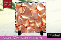 Rose Gold Slate PNG - Metallic Rose Square Slate Product Image 1