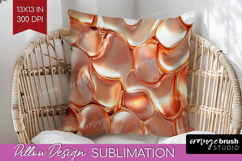 Rose Gold Pillow Sublimation - Metallic Rose Pillow Cover Product Image 1