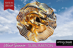 Rose Gold Wind Spinner Sublimation PNG - Metallic Rose Product Image 1