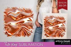 Rose Gold Tote Bag - Metallic Rose Tote Bag PNG Sublimation Product Image 1