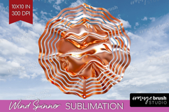 Rose Gold Wind Spinner Sublimation PNG - Metallic Rose Product Image 1