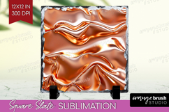 Rose Gold Slate PNG - Metallic Rose Square Slate Product Image 1
