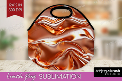 Rose Gold Lunch Bag - Metallic Rose Lunch Bug PNG Product Image 1