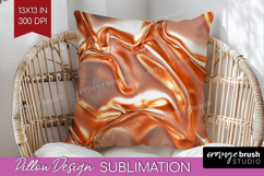 Rose Gold Pillow Sublimation - Metallic Rose Pillow Cover Product Image 1