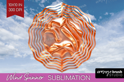 Rose Gold Wind Spinner Sublimation PNG - Metallic Rose Product Image 1
