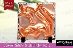 Rose Gold Slate PNG - Metallic Rose Square Slate Product Image 1