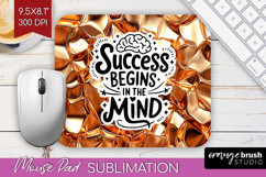 Inspirational Quote Mouse Pad Sublimation - Rose Gold PNG Product Image 1
