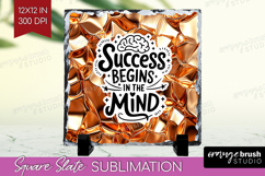 Inspirational Quote Slate PNG - Rose Gold Square Slate Product Image 1
