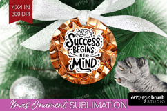 Inspirational Quote Ornament PNG - Rose Gold PNG Sublimation Product Image 1