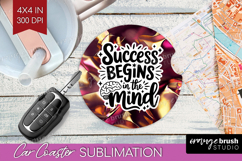 Inspirational Quote Car Coaster - Rose Gold Coaster PNG Product Image 1