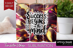Inspirational Quote Tumbler Wrap - Rose Gold Tumbler PNG Product Image 1
