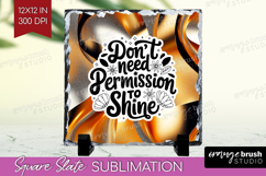 Inspirational Quote Slate PNG - Rose Gold Square Slate Product Image 1