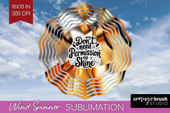 Inspirational Quote Wind Spinner Sublimation PNG - Rose Gold Product Image 1