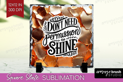 Inspirational Quote Slate PNG - Rose Gold Square Slate Product Image 1