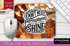 Inspirational Quote Mouse Pad Sublimation - Rose Gold PNG Product Image 1