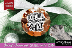 Inspirational Quote Ornament PNG - Rose Gold PNG Sublimation Product Image 1