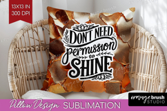 Inspirational Quote Pillow Sublimation - Rose Gold Pillow Product Image 1