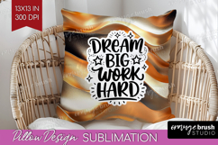 Inspirational Quote Pillow Sublimation - Rose Gold Pillow Product Image 1