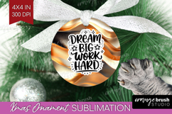 Inspirational Quote Ornament PNG - Rose Gold PNG Sublimation Product Image 1