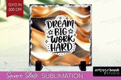 Inspirational Quote Slate PNG - Rose Gold Square Slate Product Image 1