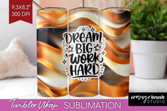 Inspirational Quote Tumbler Wrap - Rose Gold Tumbler PNG Product Image 1