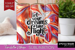Inspirational Quote Tumbler Wrap - Rose Gold Tumbler PNG Product Image 1