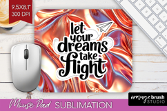 Inspirational Quote Mouse Pad Sublimation - Rose Gold PNG Product Image 1