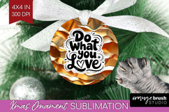 Inspirational Quote Ornament PNG - Rose Gold PNG Sublimation Product Image 1