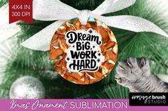 Inspirational Quote Ornament PNG - Rose Gold PNG Sublimation Product Image 1