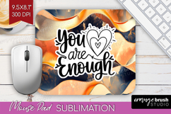 Inspirational Quote Mouse Pad Sublimation - Rose Gold PNG Product Image 1
