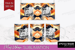Inspirational Quote Mug Wrap - Rose Gold Mug PNG Sublimation Product Image 1