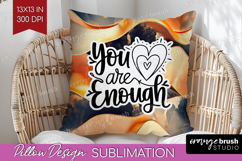Inspirational Quote Pillow Sublimation - Rose Gold Pillow Product Image 1