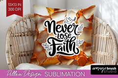 Inspirational Quote Pillow Sublimation - Rose Gold Pillow Product Image 1