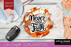 Inspirational Quote Car Coaster - Rose Gold Coaster PNG Product Image 1