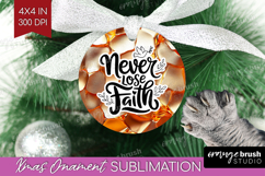 Inspirational Quote Ornament PNG - Rose Gold PNG Sublimation Product Image 1