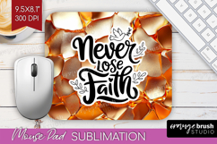Inspirational Quote Mouse Pad Sublimation - Rose Gold PNG Product Image 1