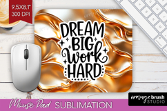 Inspirational Quote Mouse Pad Sublimation - Rose Gold PNG Product Image 1