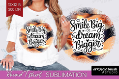 Inspirational Quote Round Tshirt Background - Rose Gold PNG Product Image 1