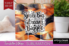 Inspirational Quote Tumbler Wrap - Rose Gold Tumbler PNG Product Image 1