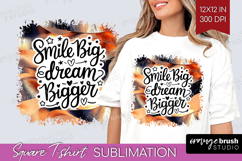 Inspirational Quote Square Tshirt Background - Rose Gold PNG Product Image 1