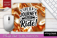 Inspirational Quote Mouse Pad Sublimation - Rose Gold PNG Product Image 1
