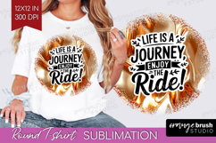 Inspirational Quote Round Tshirt Background - Rose Gold PNG Product Image 1